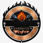 Rustic Flame Grill Sign for Men Who Cook – Personalized Outdoor Wall Art for Backyard Barbecue Lovers, Man Cave or Garage Decor