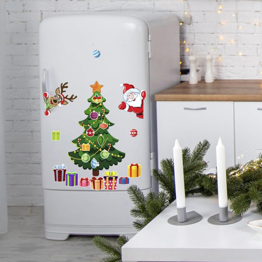 Magnetic Stickers Christmas Tree Decorations Fridge Magnets Sticker Decoration