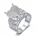 Heart Cluster Engagement Love Ring Gift For Lover