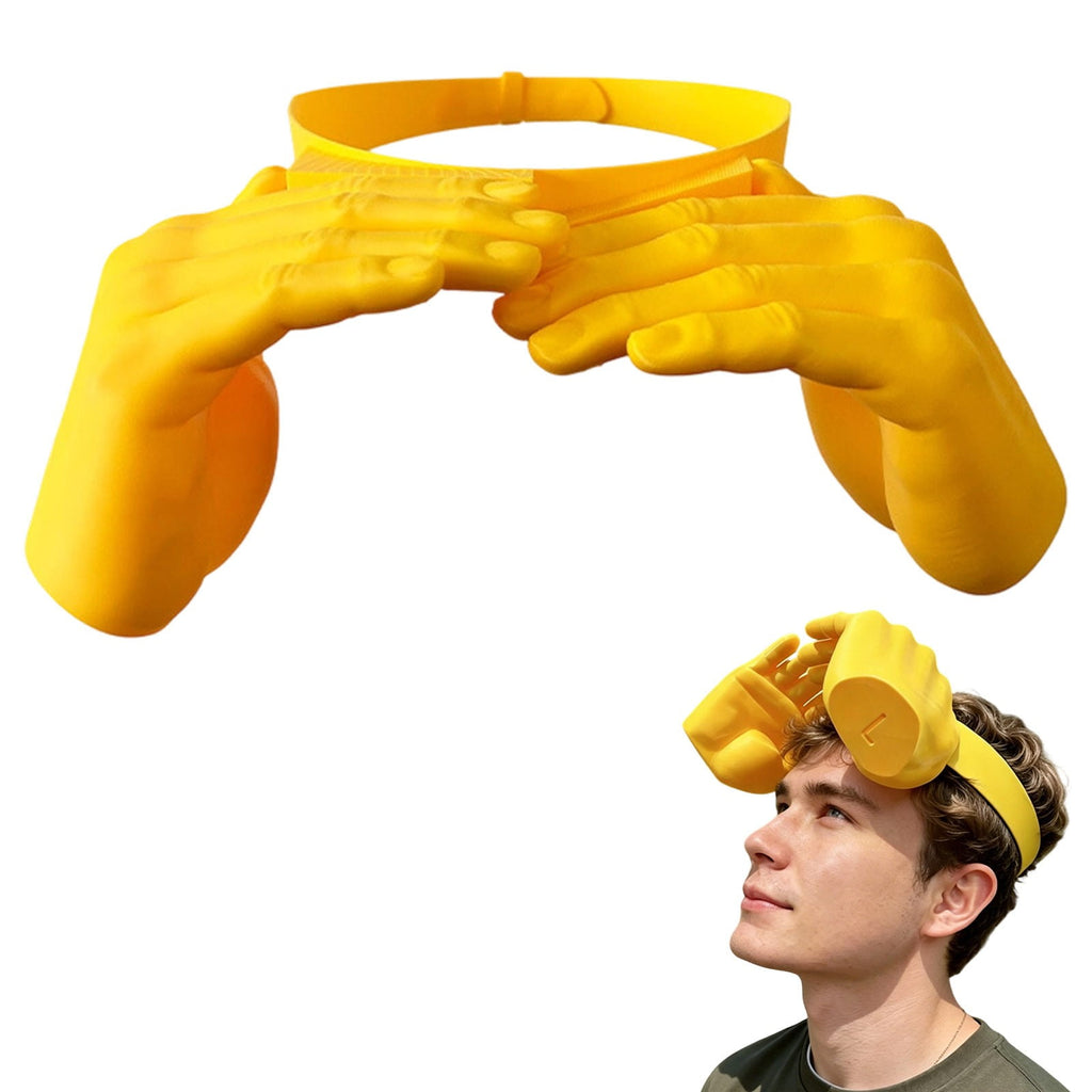 Funny Hand Shaped Sun Visor Hat, Novelty Palm Design Summer Sunshade Cap, Adjustable UV Protection Visor for Party Festival Beach Outdoor