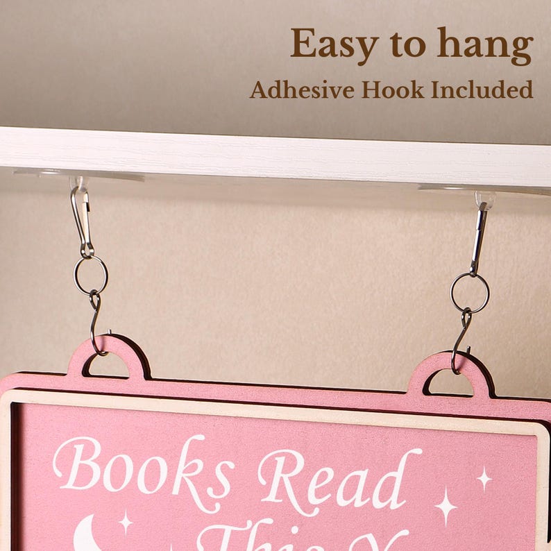 Personalized Books Read Tracker Books Read This Year Bookshelf Counter Bookish Decor Bookish Gift Gift for Readers Book Lovers Gift
