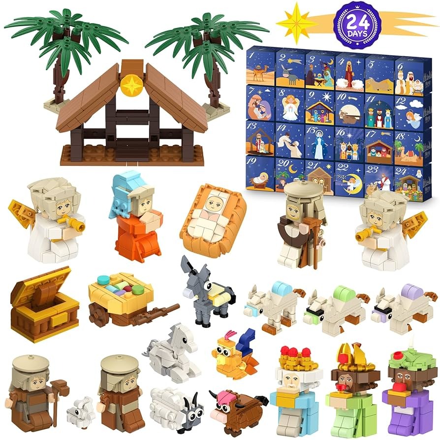 Jesus Building Blocks Advent Calendar DIY Christmas Toy