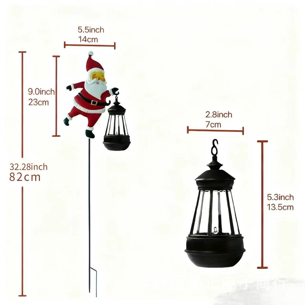 Solar-Powered Santa Claus Lights Ground-Mounted Outdoor Solar Lights Courtyard Decorative Lights