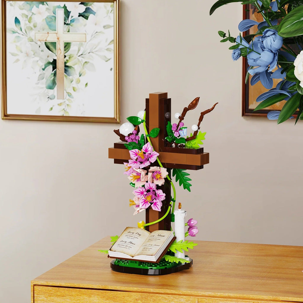 Cross and Holy Bible Building Blocks Meaningful Christian Gift Based Gifts