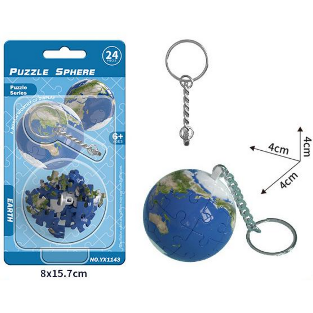 3d Puzzle Ball Keychain Basketball Building Block Educational Toy Pendant