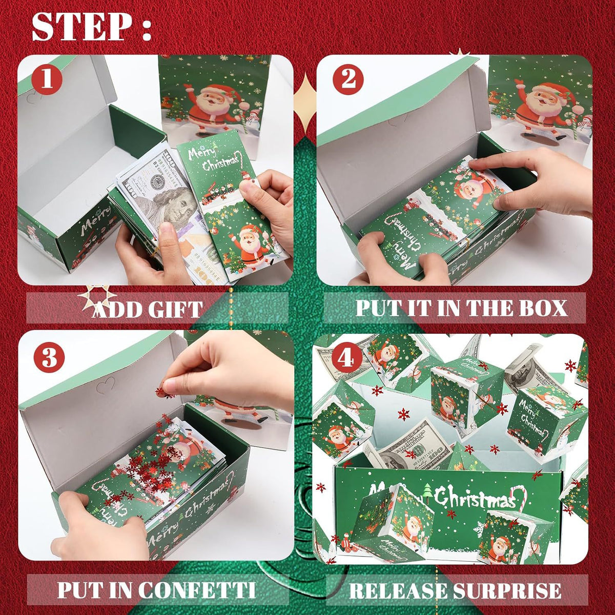 Christmas Surprise Bounce Box Christmas Bounce Box Gift Box Birthday Gift Bouncy Gift Box Christmas Gifts