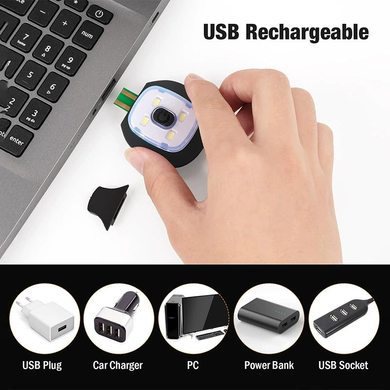 LED Rechargeable Bluetooth Light-Up Knitted Beanie Hat with Built-in Headlamp