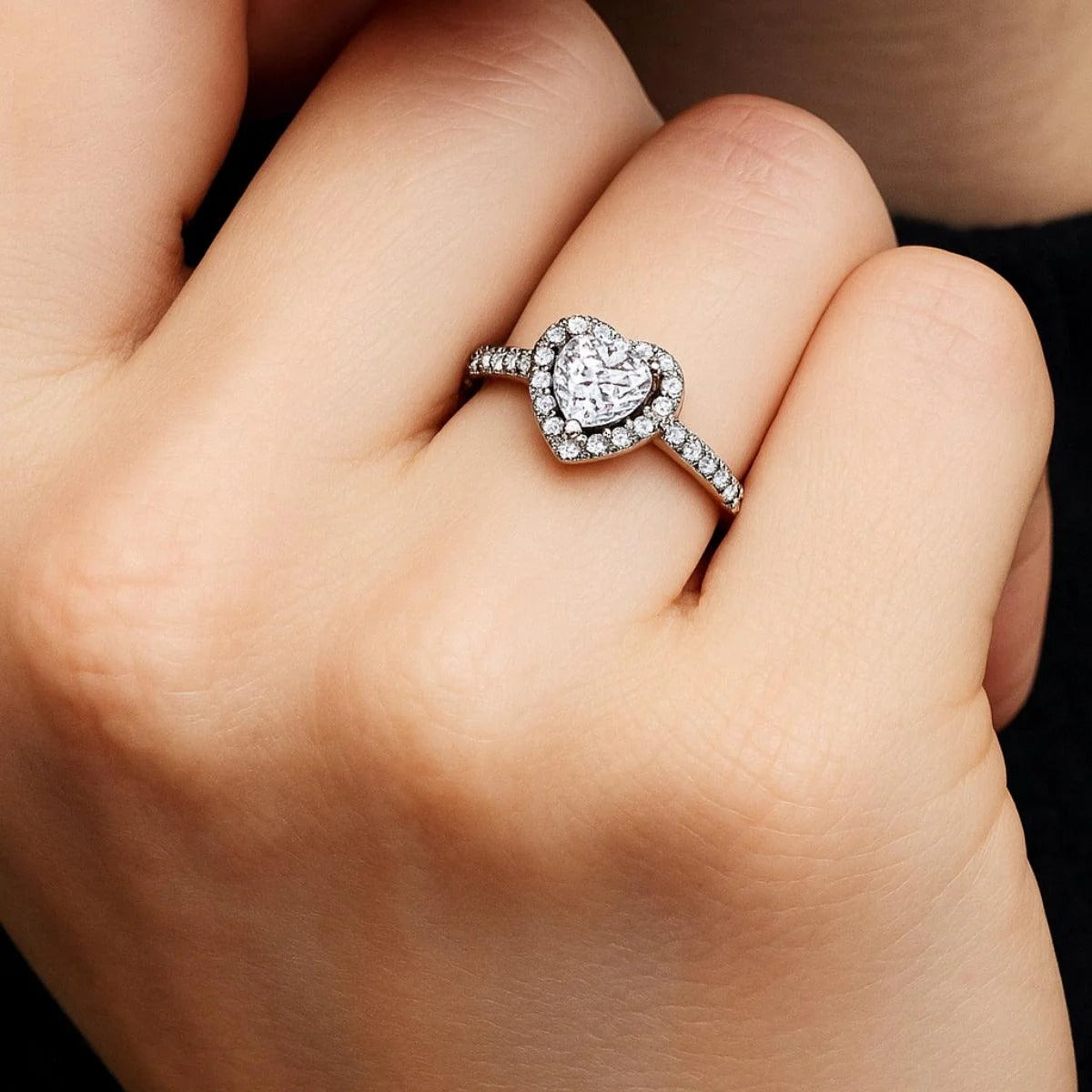 Eternal Heart Promise Ring Silver Ring US Size 5-9