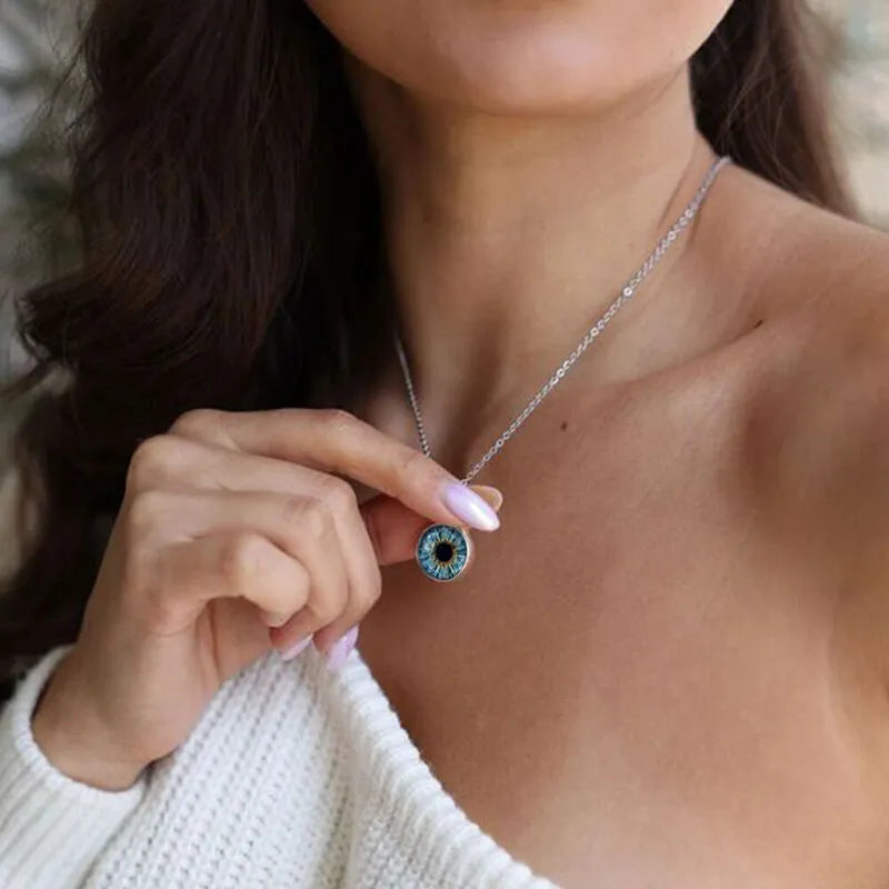 Custom Soulmate's Eye Necklace Custom Necklace Add Eye Photo as a Unique Gift for Loved Ones