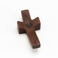 Black Walnut Comfort Cross, Thumb Cross Pocket Anxiety-Relief Prayer Cross, Christian Gift