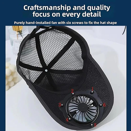Solar Fan Hat Solar Powered Cooling Cap