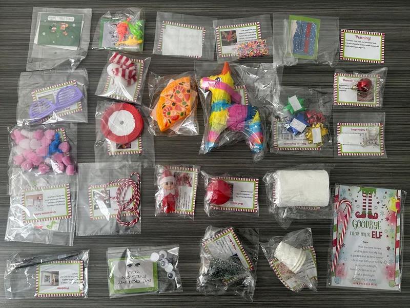 2024 Elf Kit 24 Days Of Christmas Elf Kits For Christmas Elf On The Shelf 24 Day Kits Christmas Activities Christmas Countdown Gift Set