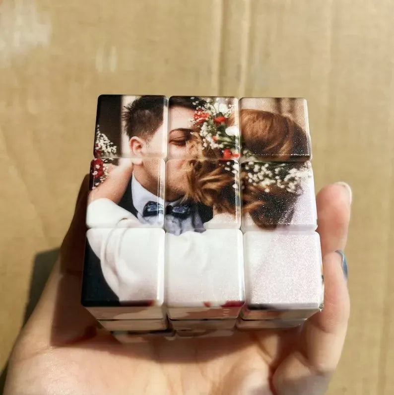 Custom Multiphoto Rubik's Cube Gift for Couples