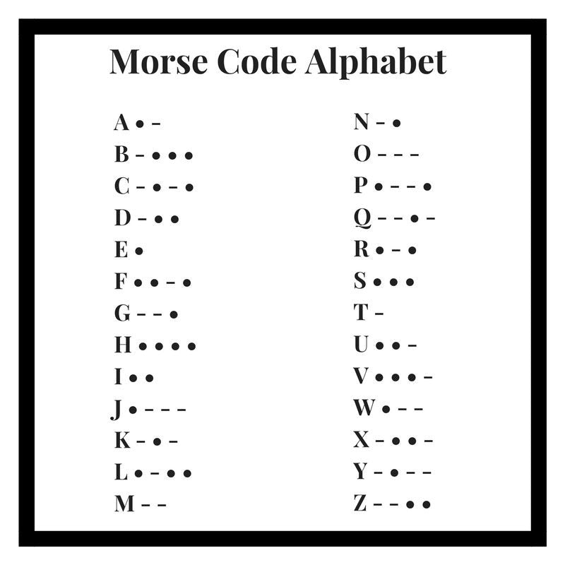 Morse Code Necklace Personalized Necklace Custom Secret Message Gift