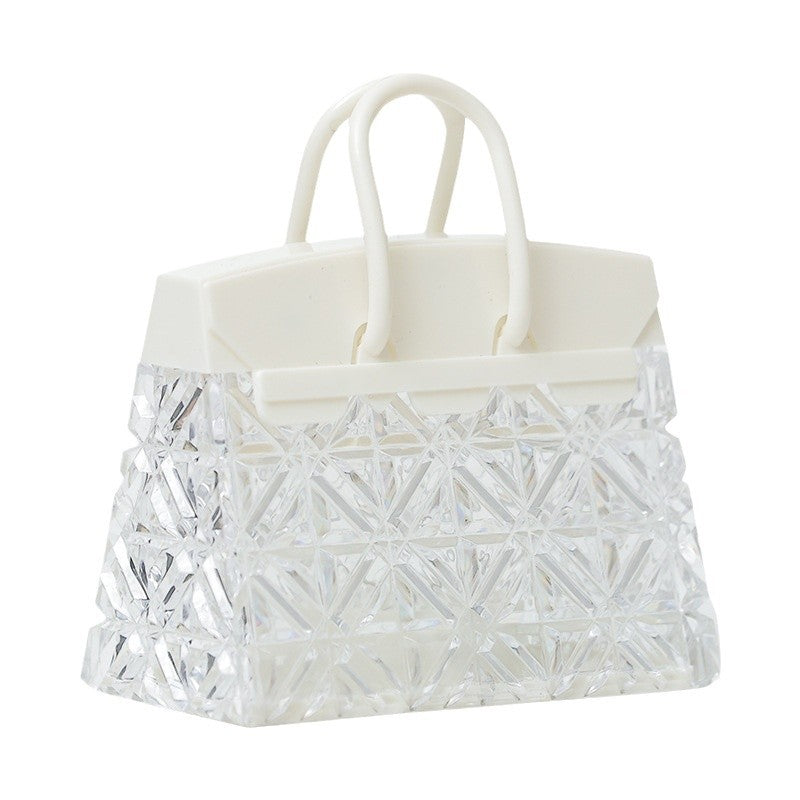 Night Light Crystal Handbag Lamp Luxury Bedside Ambient Light LED Purse Lamp Novelty Desktop Ornament Romantic Birthday Gift for Women