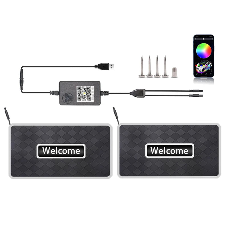 Customized Car Led Colorful Floor Mats Interior Atmosphere Lights Foot Bottom Atmosphere Lights
