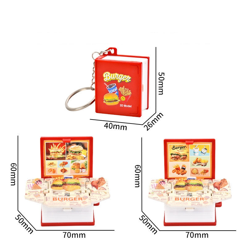 3d Pop-up Book Keychain Folding Bomb Book Decompression Pendant