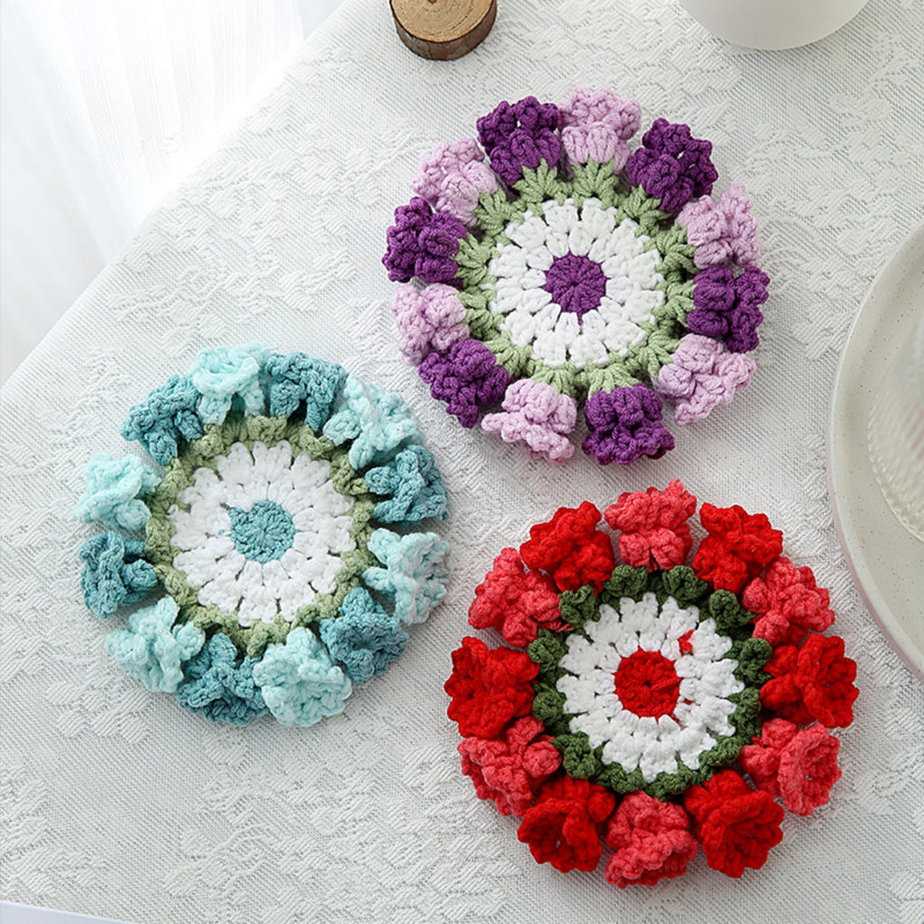 Lily Of The Valley Coaster Finished Hand-woven Pure Wool Gift For Mother And Girlfriend