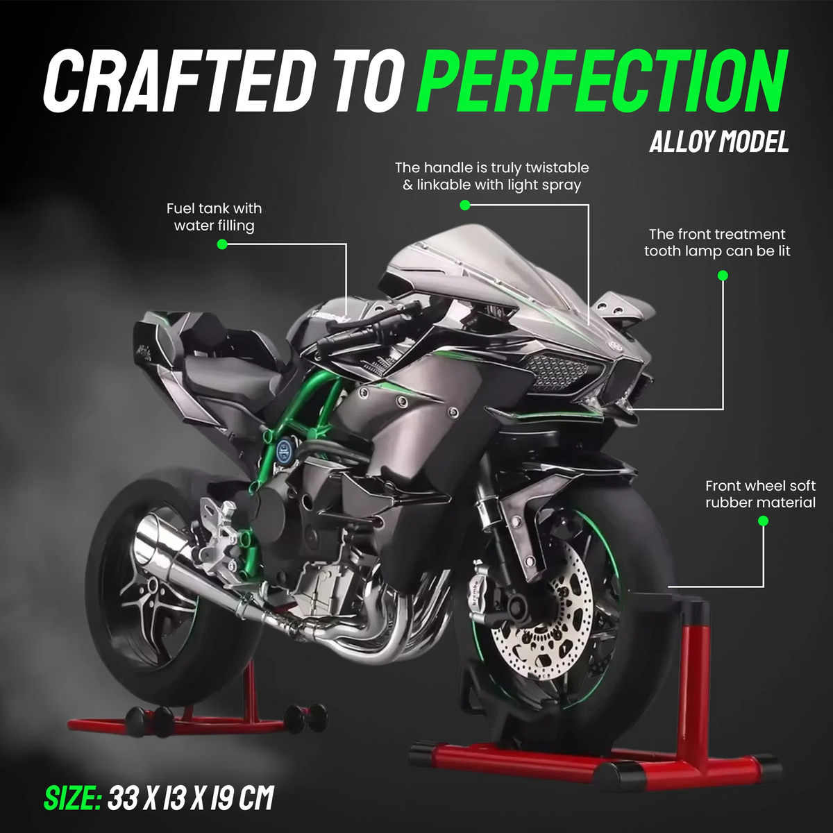 1:6 Scale Premium Die-Cast Motorcycle Model – Exquisite Sports Bike Replica