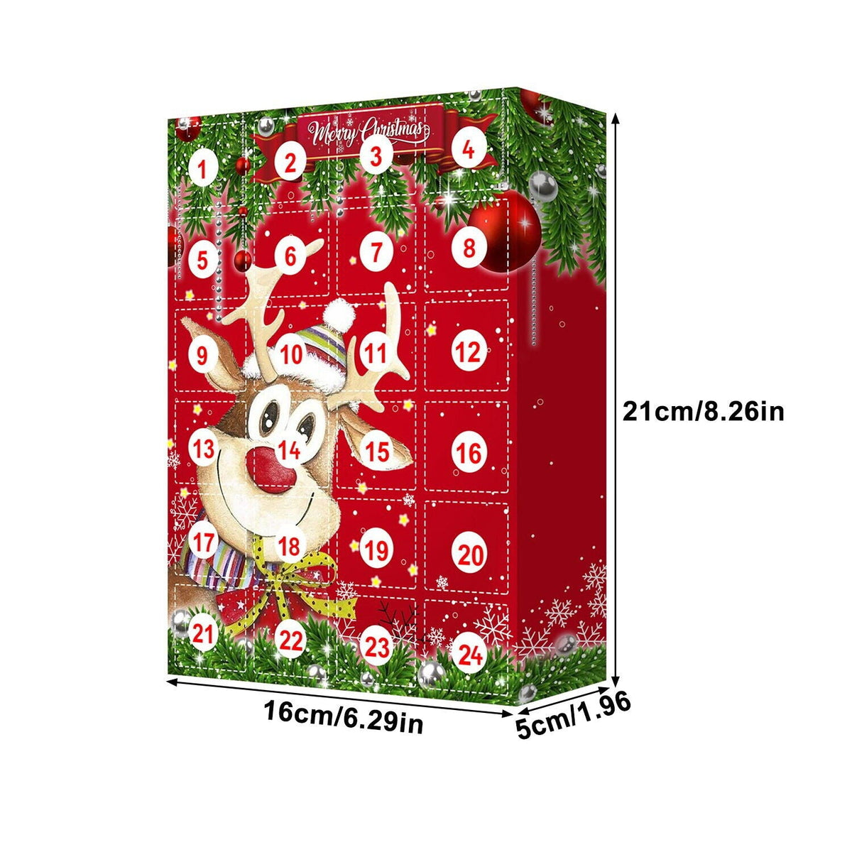 Christmas Ornament/Keychain Blind Box Xmas 24-day Countdown Calendar Gifts Box Xmas Gift