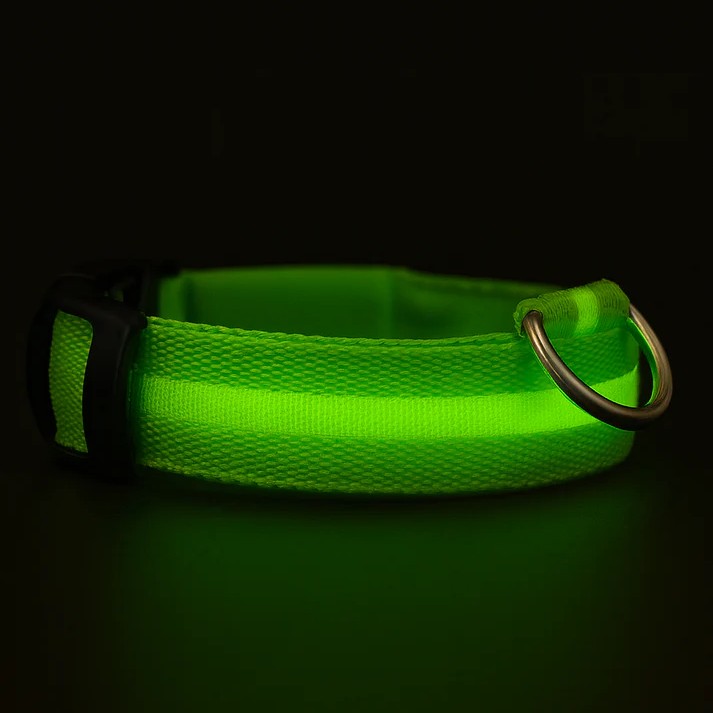 LED Luminous Dog Collar USB Rechargeable, Adjustable Night Safety Glow Collar for Pets