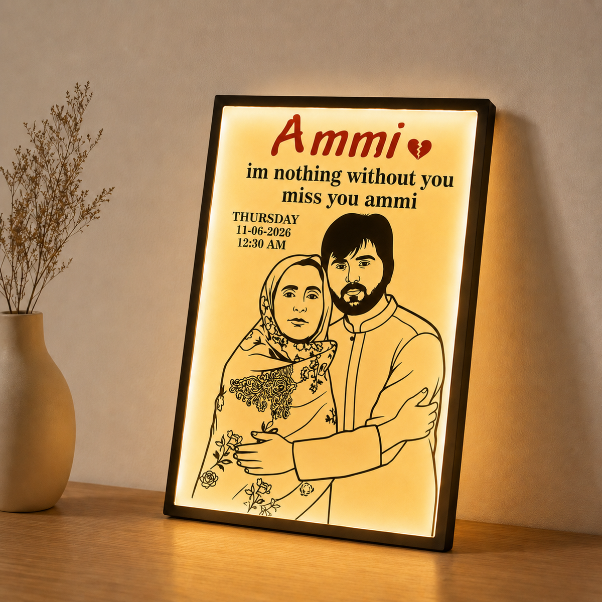 Personalized Memorial Photo Frame Custom Name Picture Frame Sympathy Gift Remembrance Keepsake for Family