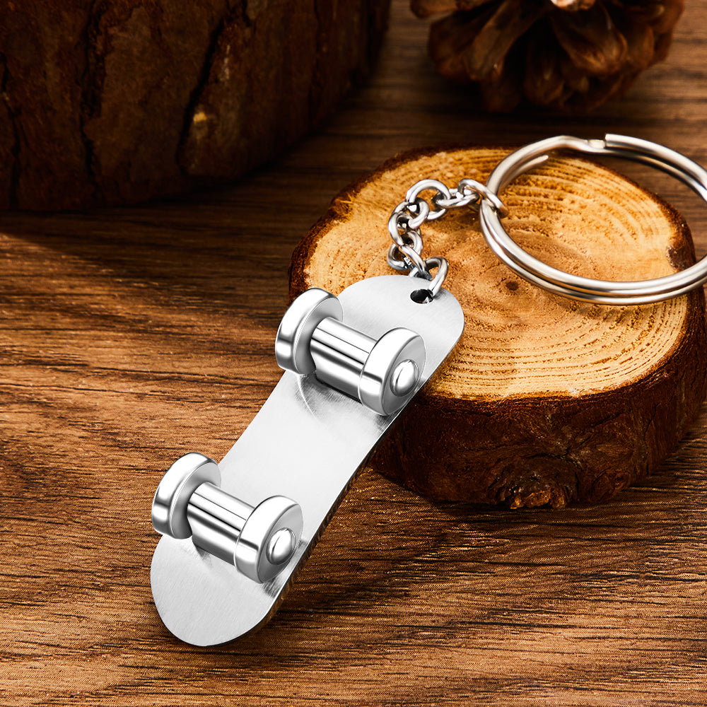 Custom Skateboard Keychain Spotify Code Keyring