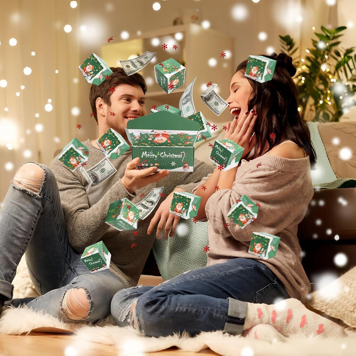 Christmas Surprise Bounce Box Christmas Bounce Box Gift Box Birthday Gift Bouncy Gift Box Christmas Gifts