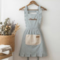 Personalized Striped Apron with Pockets – Custom Embroidered Name Apron with Hand Towel, Kitchen Cooking Apron, Adjustable Chef Apron & Gift for Home Cooks