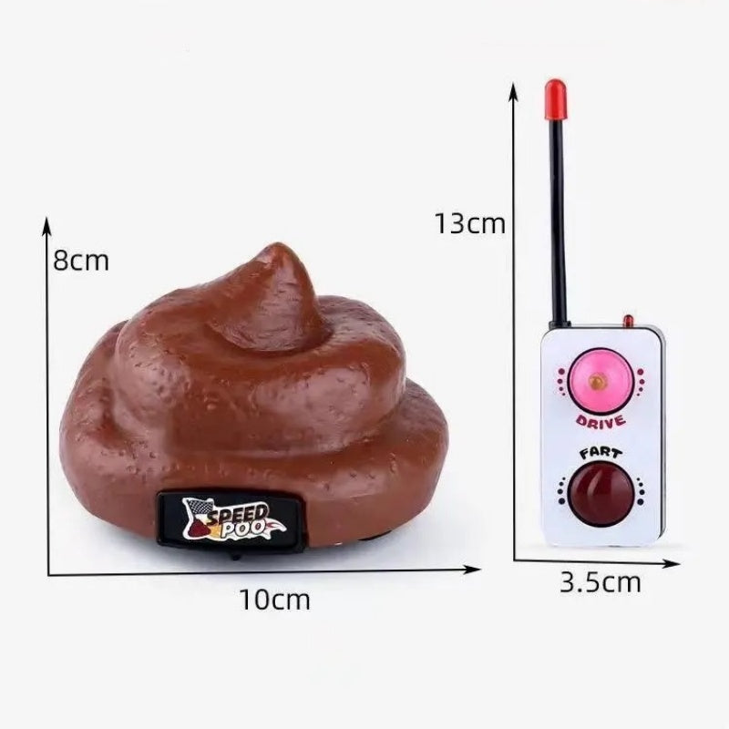 Funny Poop Toy Car – Speedy Poo Sound-Effect Prank Toy with Toilet Plunger Remote for Kids & Adults, Hilarious Gag Gift for Christmas, Stocking Stuffers & Parties