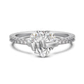 Heart Bow Ring Sterling Silver Ring Zircon Ring Gift For Her