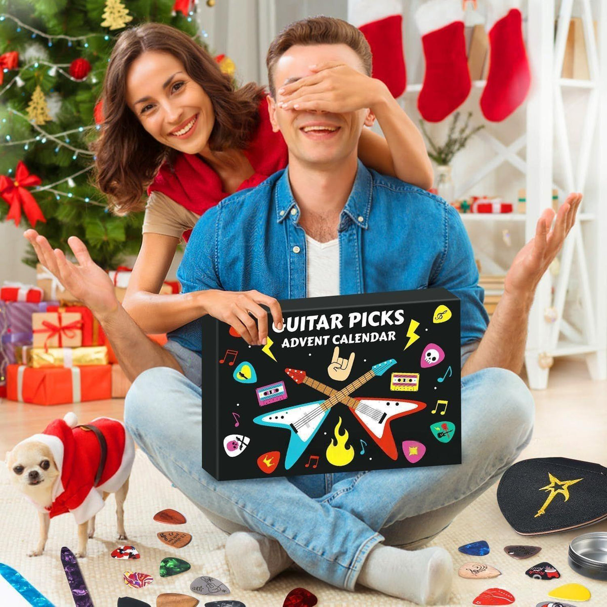 Guitar Picks Advent Calendar Guitar Picks Christmas Countdown Blind Box Christmas Gift
