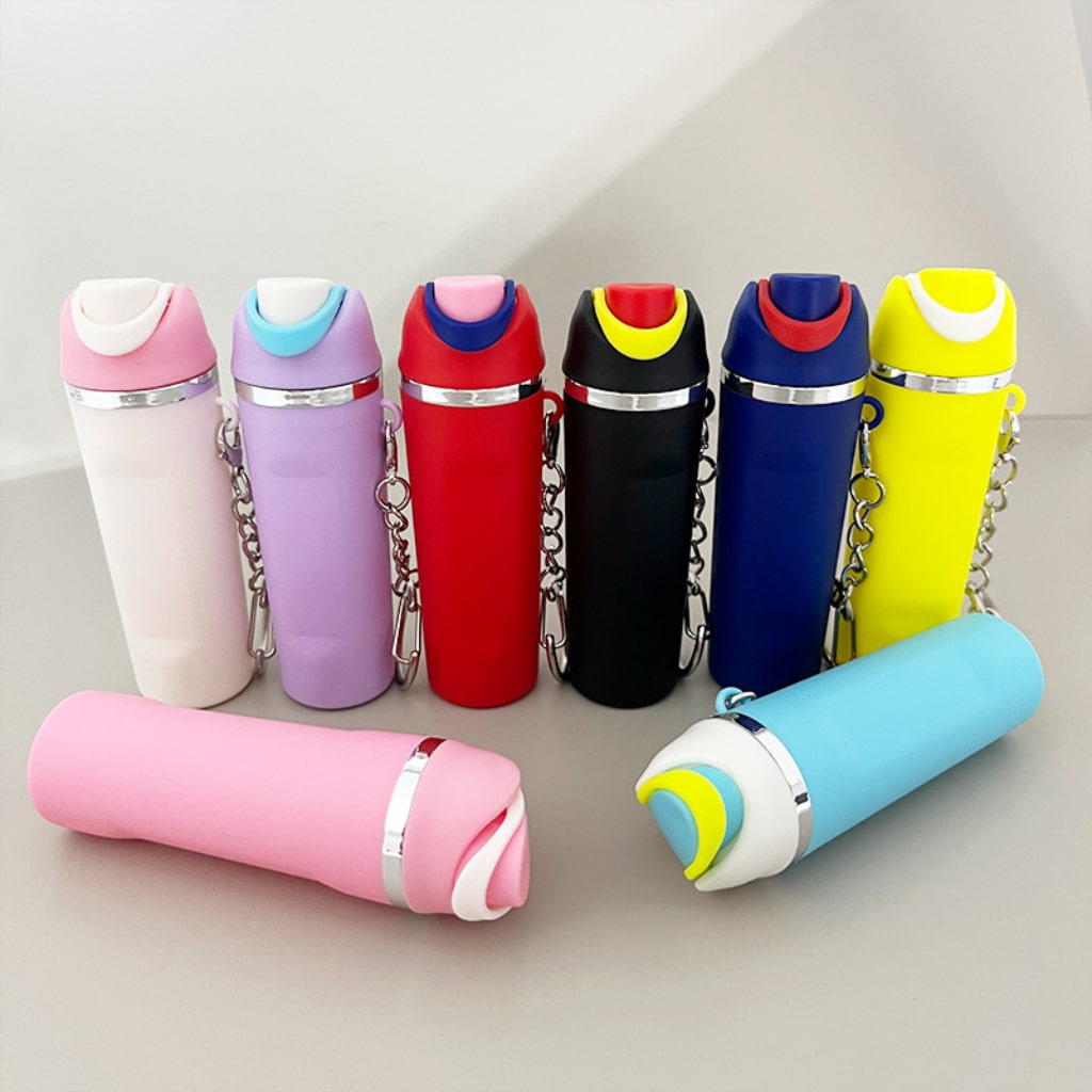 Solid Color Mini Tumbler Cup Keychains Can Be Stored Keychains