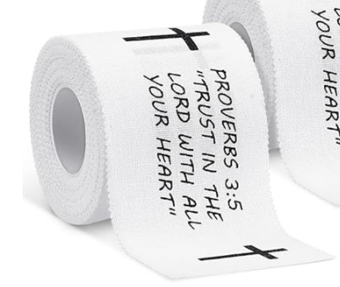 White Sports Bandage Personalized Outdoor Wrist Cross Scripture Bandage