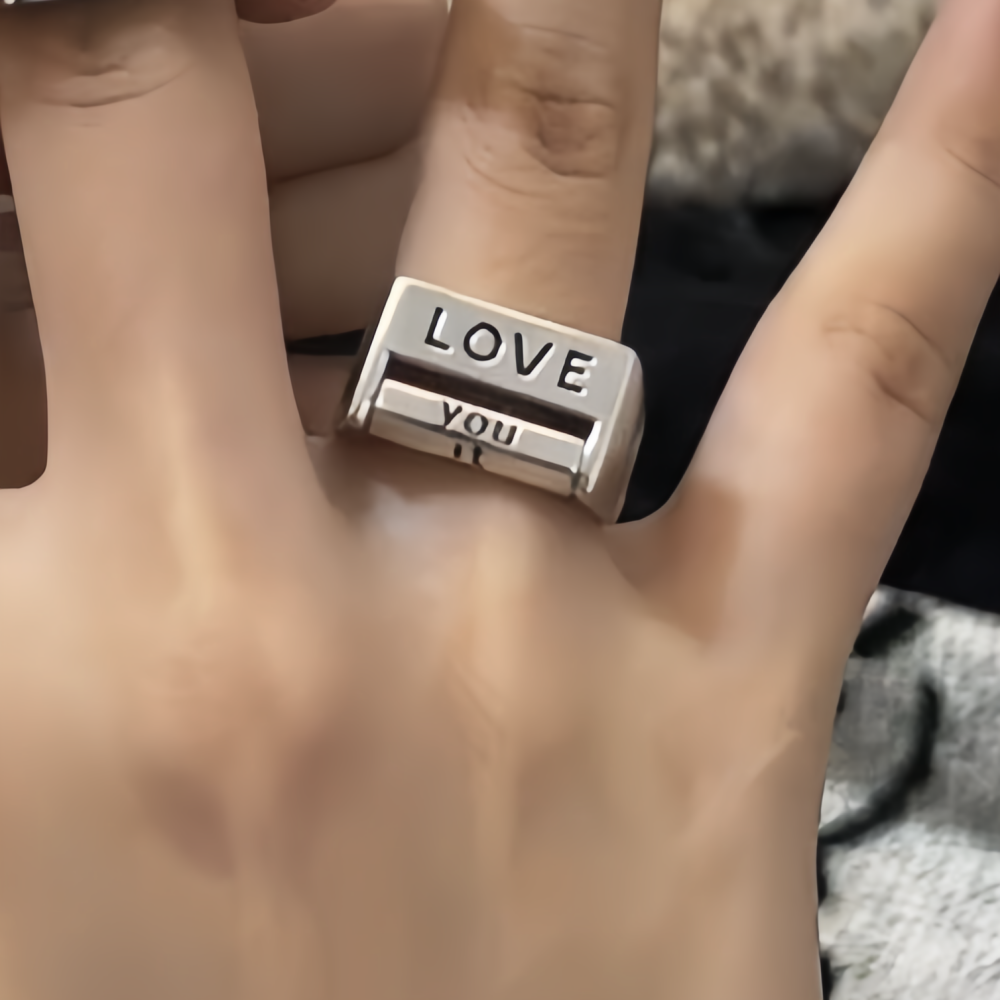 Love Everything Ring Rotatable Decompression Ring Fuck Everything Adjustable Mood Ring