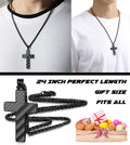 Easter Basket Stuffers for Teens, Boys Gifts Teenage Him 10-12 Year Old Ideas,Coduation Birthday Cool Boyfriend, Men Cross Necklace Chain Son Christmas Day, Pendant Fashion Necklace