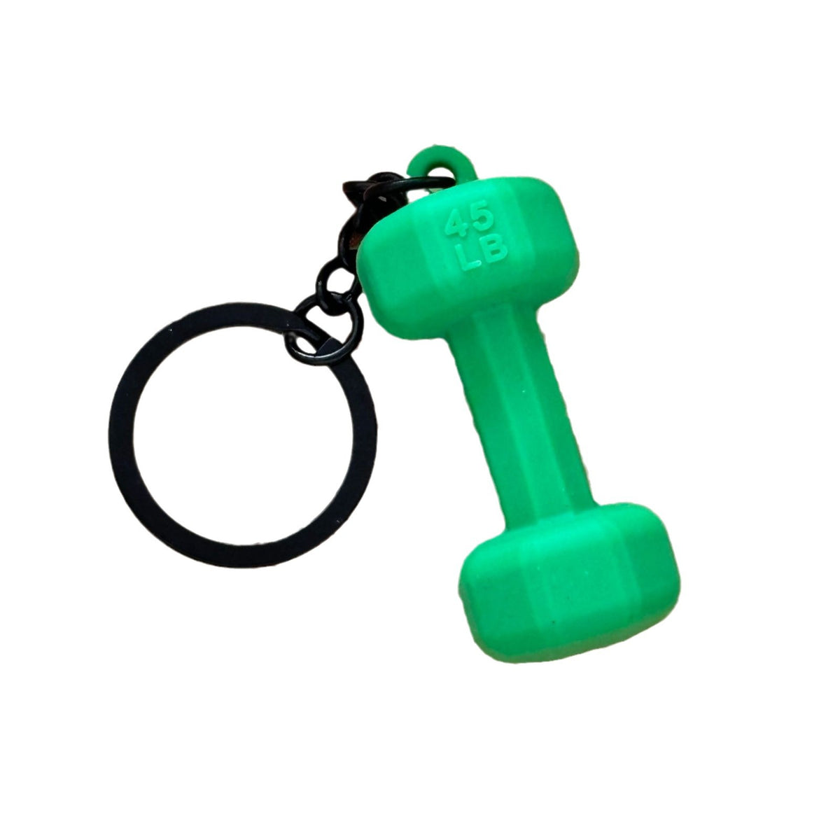 Dumbbell Keychain Accessories Equipment Pendant Metal Rubber Mini Backpack Keychain