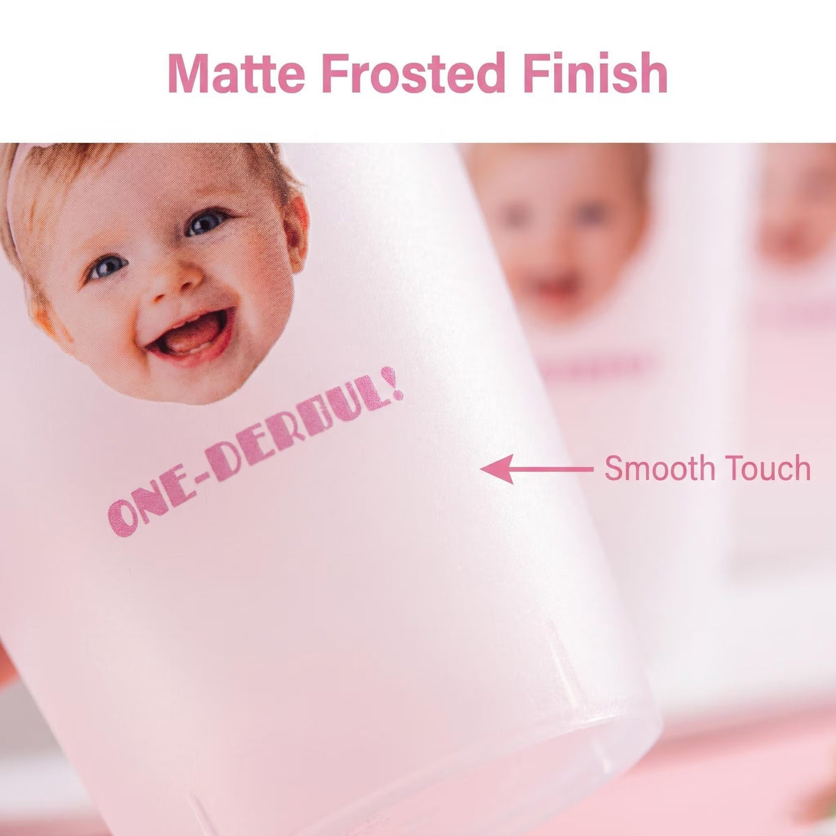 Personalized Plastic Cups with Faces | Personalized First Birthday Party Favors