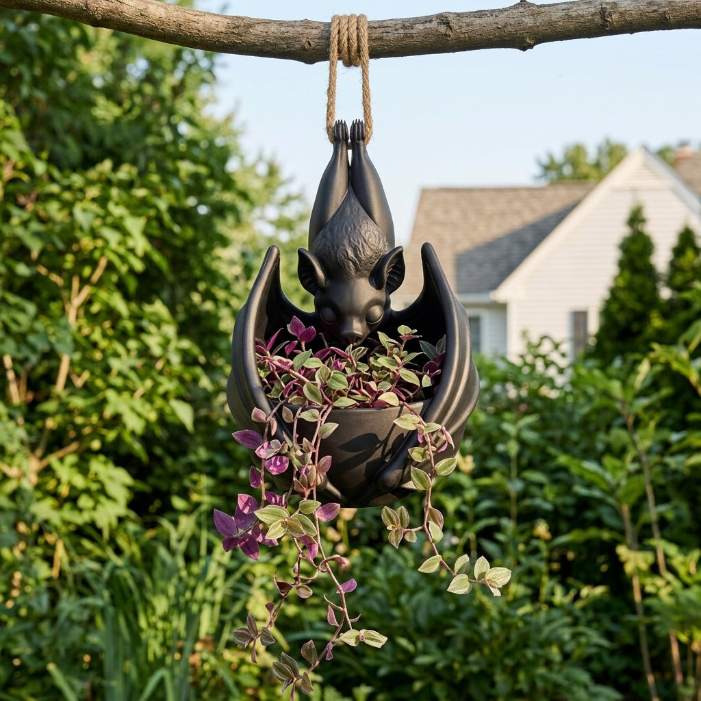 Hanging Bat Plant Pot – Creepy Gothic Planter