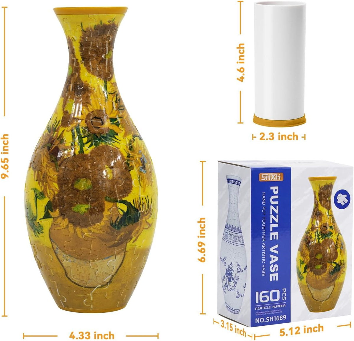 3D Puzzle Planter Vase for Home Decoration 160 Pieces DIY Flower Vase Perfect Housewarming Gift