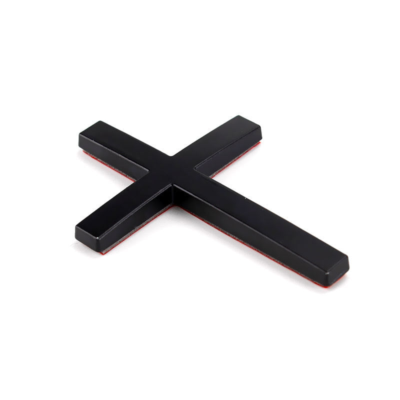 Three-dimensional Cross Car Sticker Zinc Alloy Metal Car Sticker Car Modification Decoration