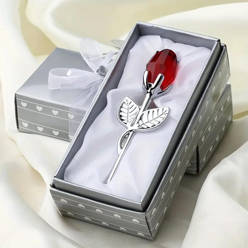 Custom Name Crystal Roses With Gift Box Gift For Her Wedding Present Valentine's Day gift