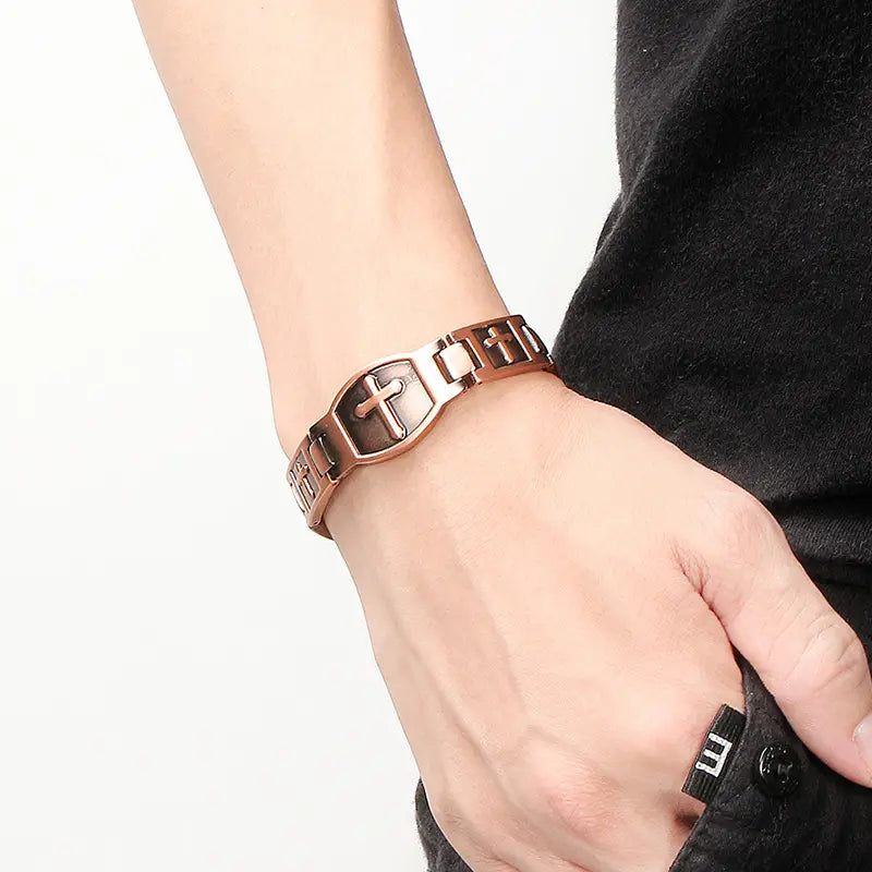 Copper Bracelet for Women & Men Ultra Strength Magnetic 3500 Gauss Pure Copper Hypoallergenic Adjustable Stack Bangle Perfect Wellness Jewelry Gift for Relieving Joint Pain