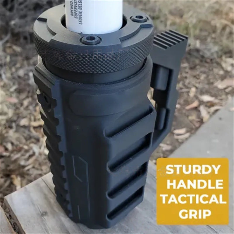 Tactical 12 oz Beer Bottle Holder with Bottle Opener - 3D Printed Beer Accessory - Unique Beer Lover Gift