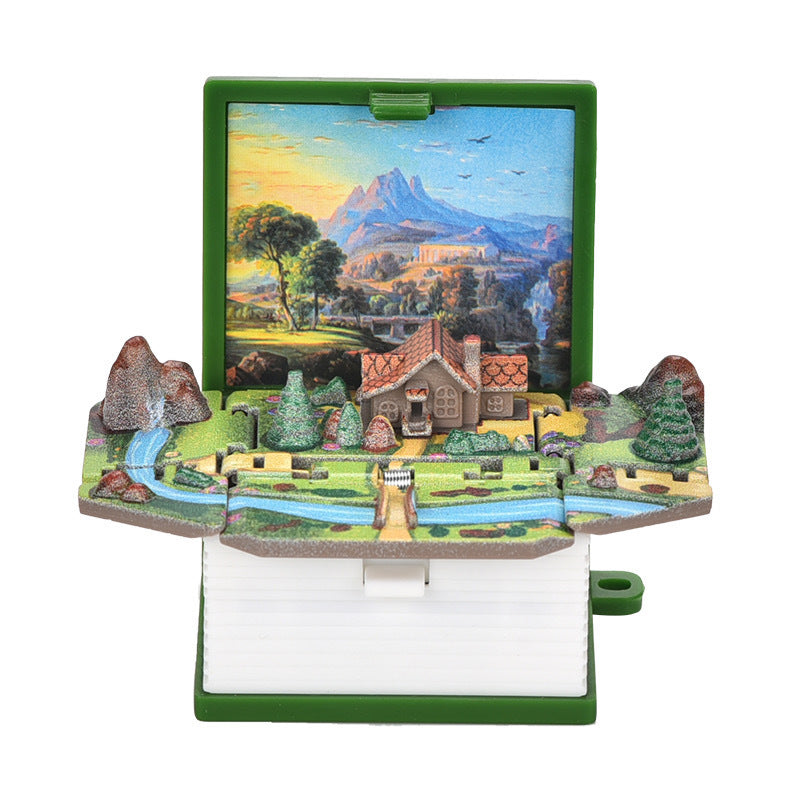 3d Pop-up Book Keychain Folding Bomb Book Decompression Pendant