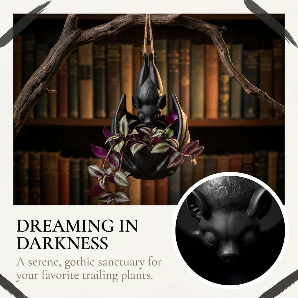 Hanging Bat Plant Pot – Creepy Gothic Planter