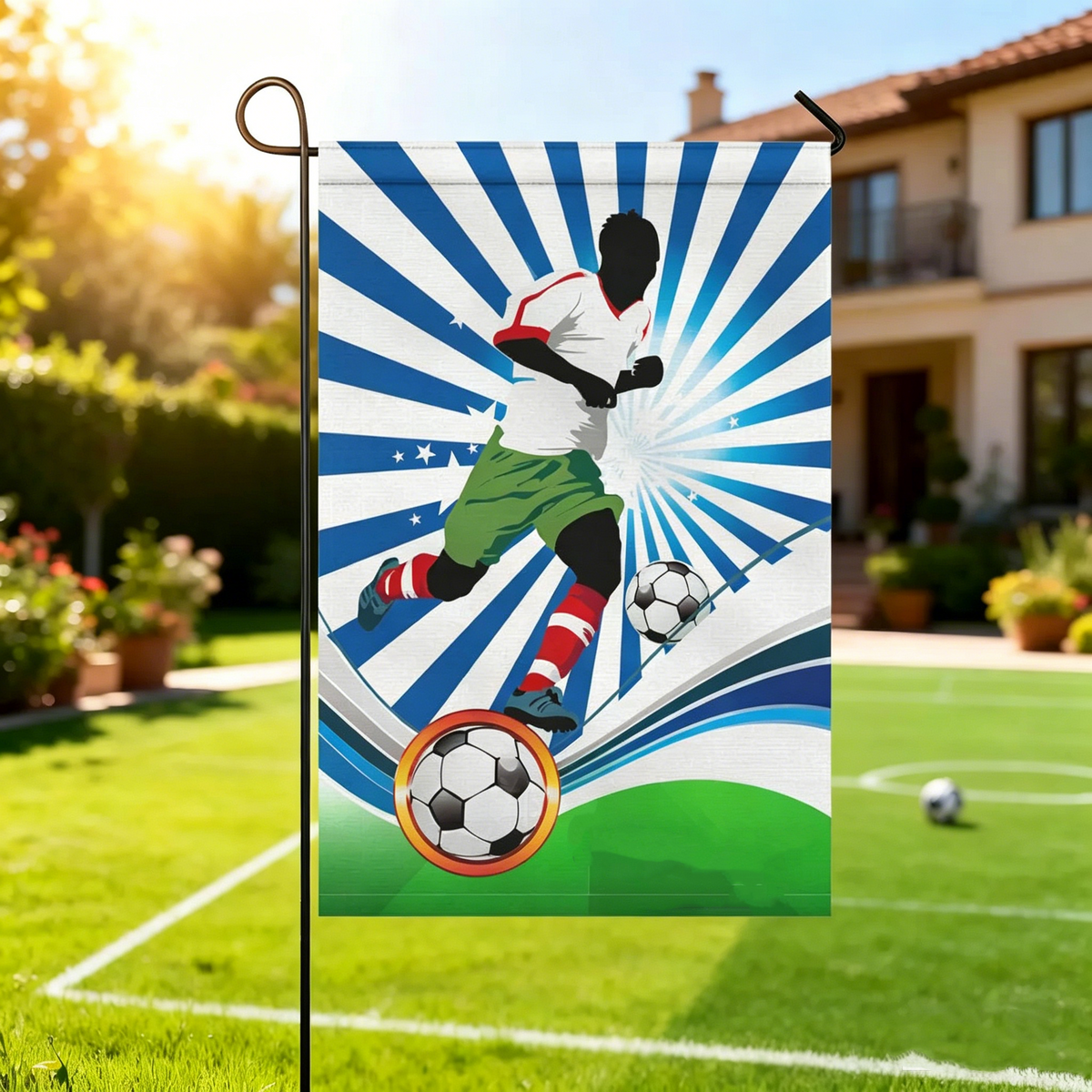2026 Football Fever Soccer Garden Flag – Personalized USA Football Decorative Yard Banner for Outdoor Home Decor and Sports Fans