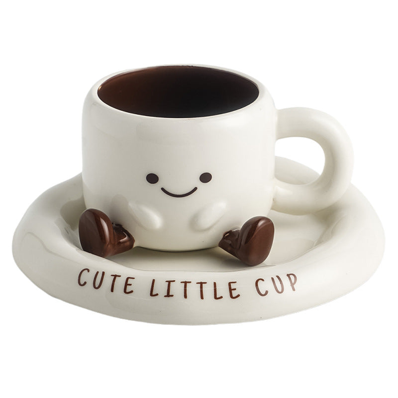 Cute Coffee Mug Adorable Ceramic Cup with Little Feet Fun Gift Home Decor