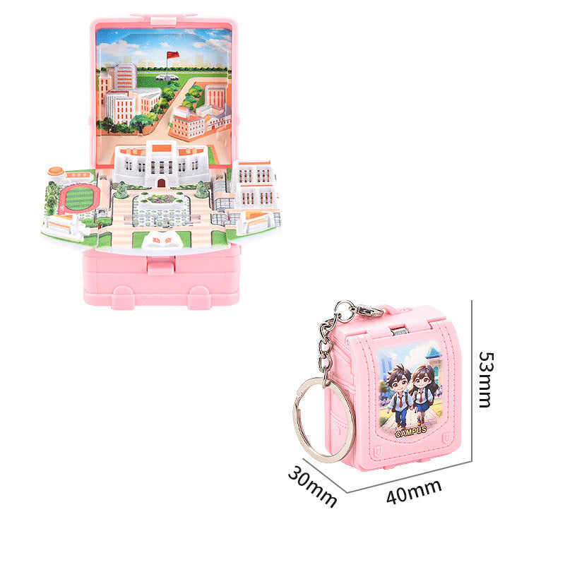 3d Pop-up Book Keychain Folding Bomb Book Decompression Pendant