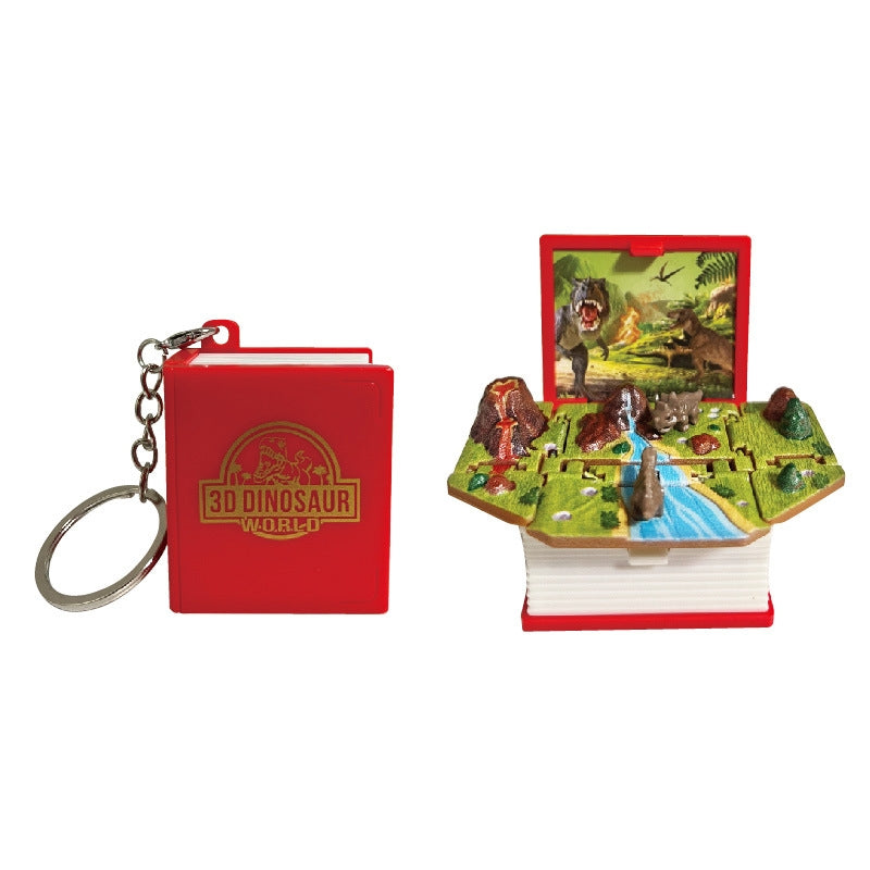 3d Pop-up Book Keychain Folding Bomb Book Decompression Pendant